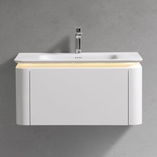 Тумба с раковиной Black&White Universe 925700 70 см молочный белый матовый